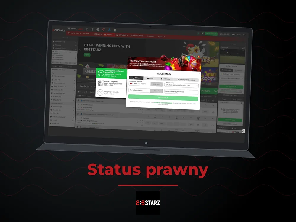 888Starz - Status prawny