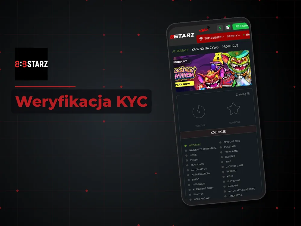 888Starz - Weryfikacja KYC