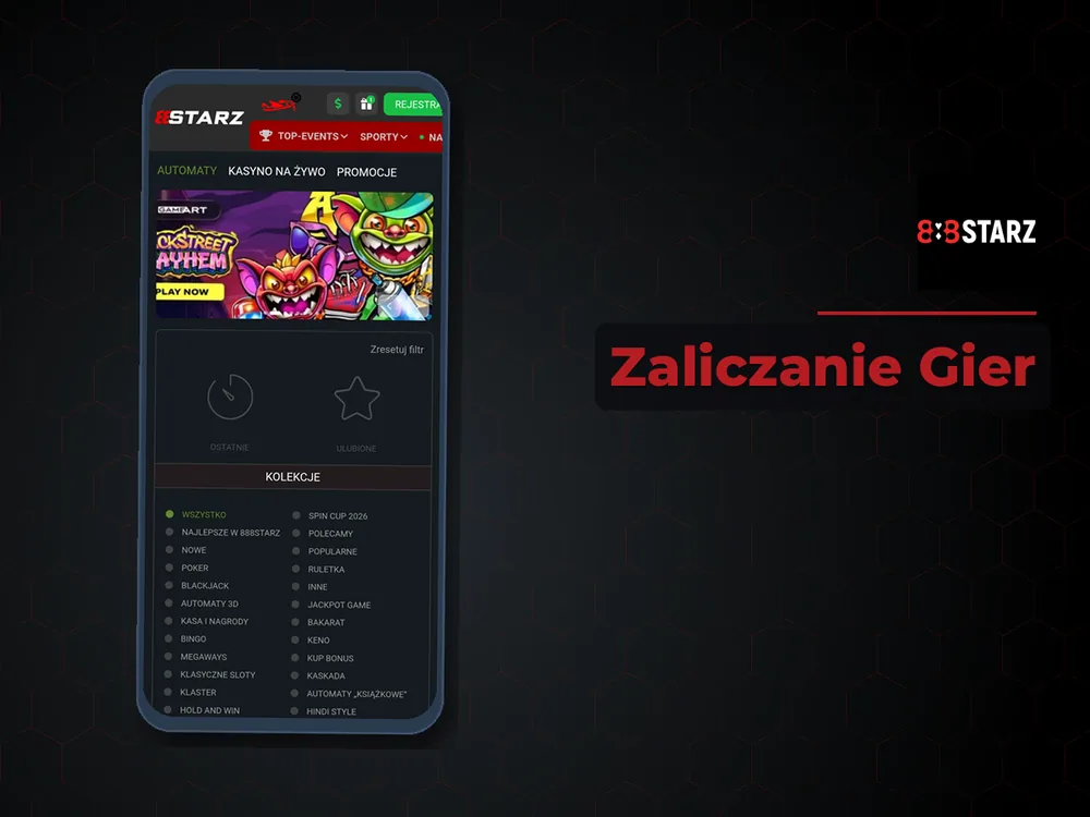 888Starz - Zaliczanie Gier