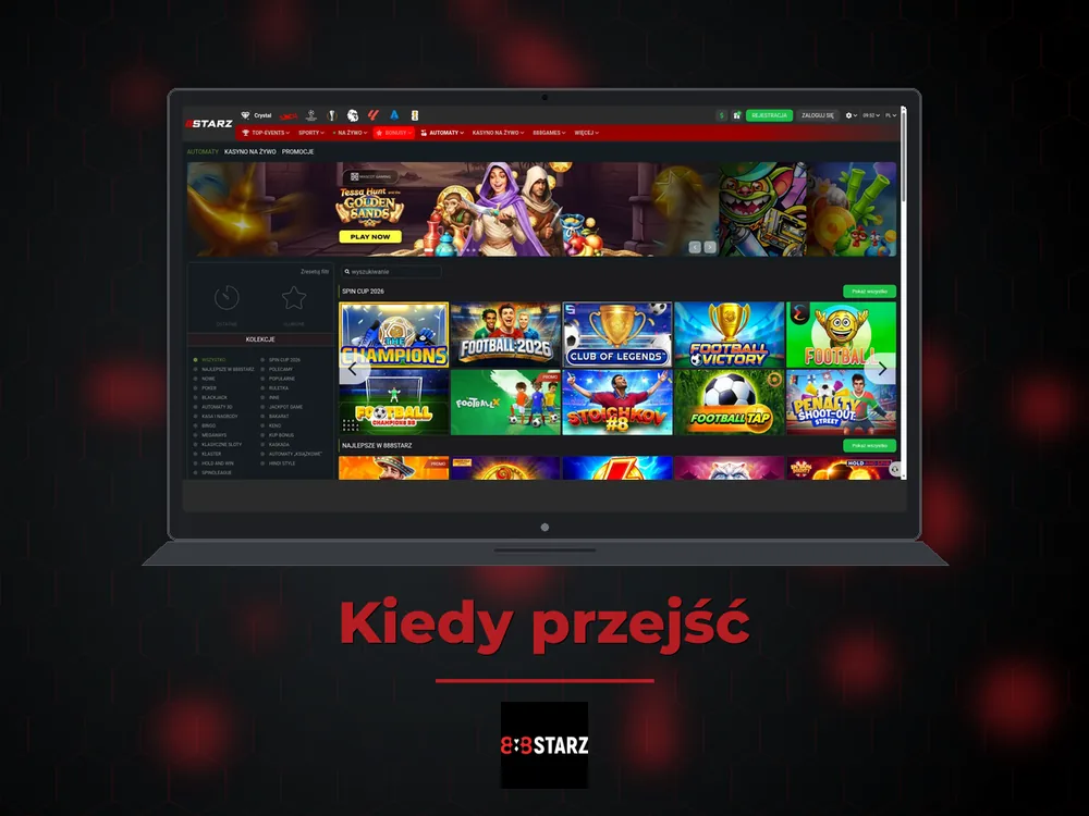 888Starz - Kiedy przejść