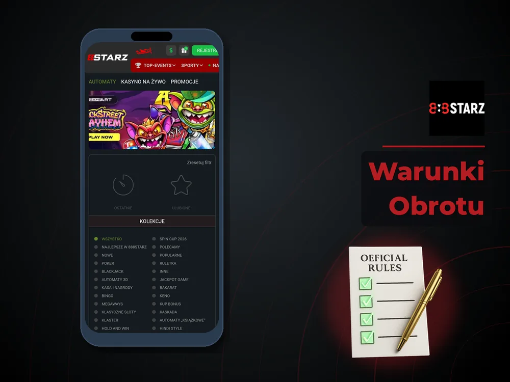 888Starz - Warunki Obrotu
