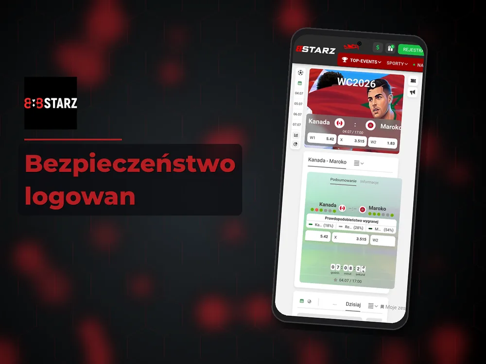 888Starz - Bezpieczeństwo logowan