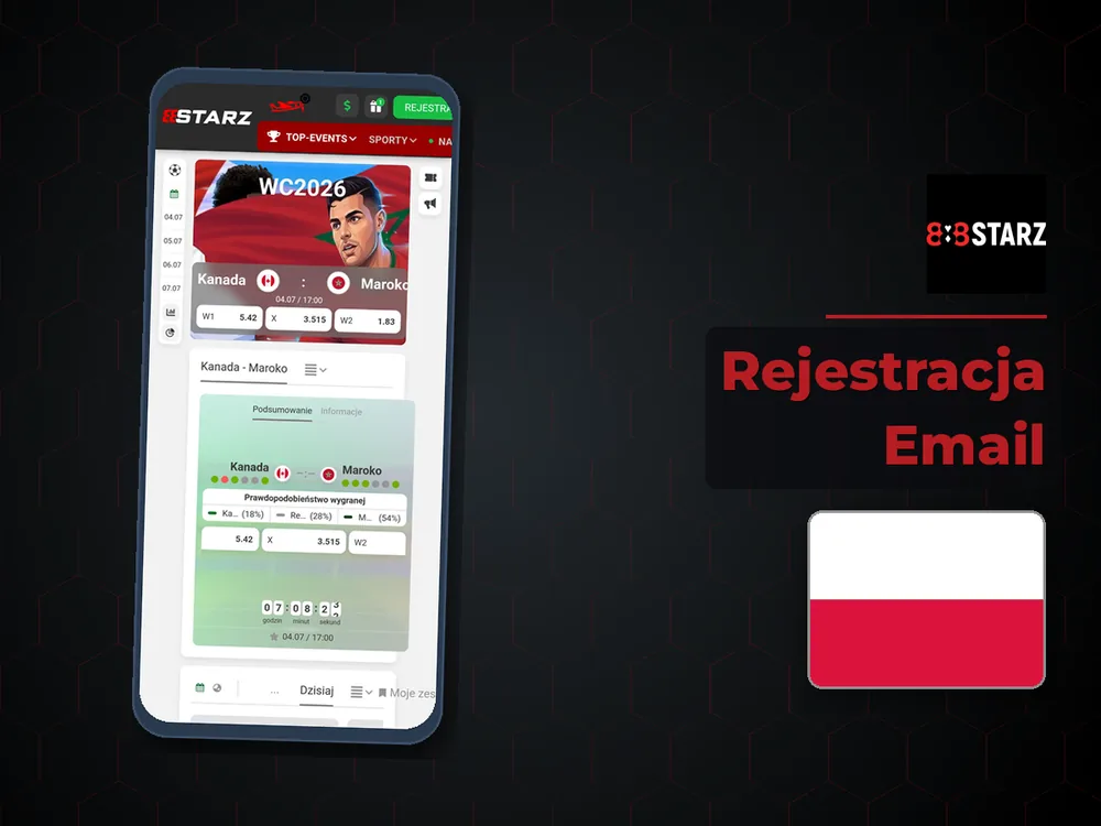 888Starz - Rejestracja Email