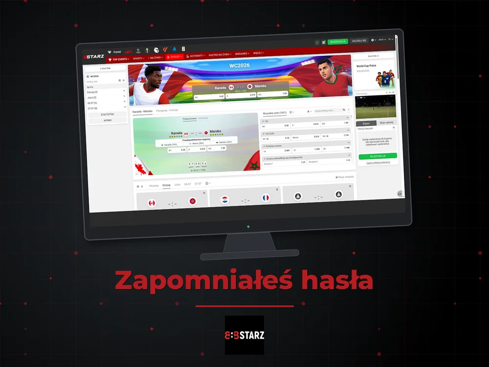 888Starz - Zapomniałeś hasła