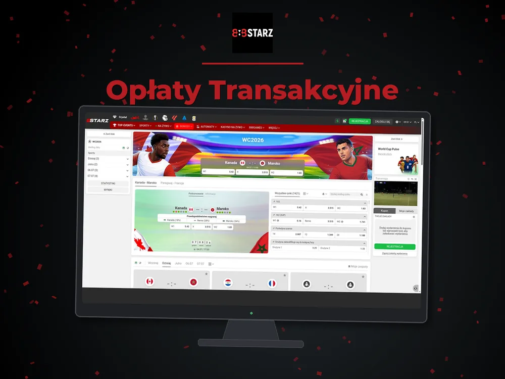 888Starz - Opłaty Transakcyjne