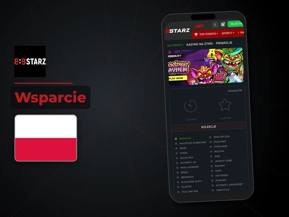 888Starz - Wsparcie