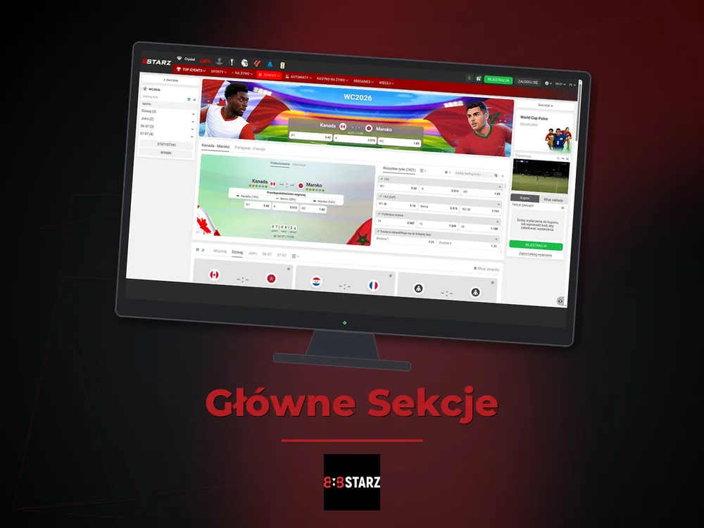 888Starz - Główne Sekcje