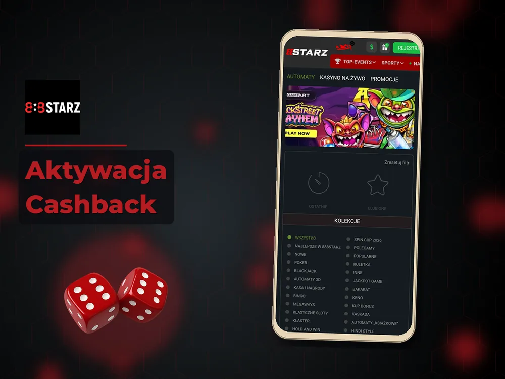 888Starz - Aktywacja Cashback