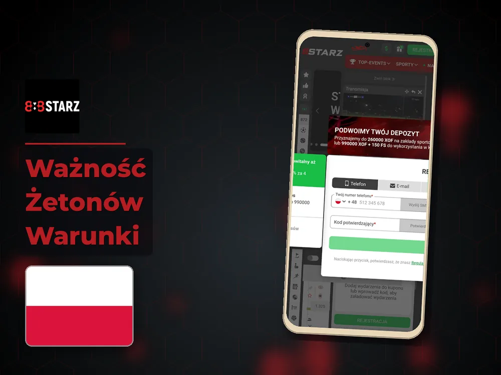 888Starz - Ważność Żetonów Warunki