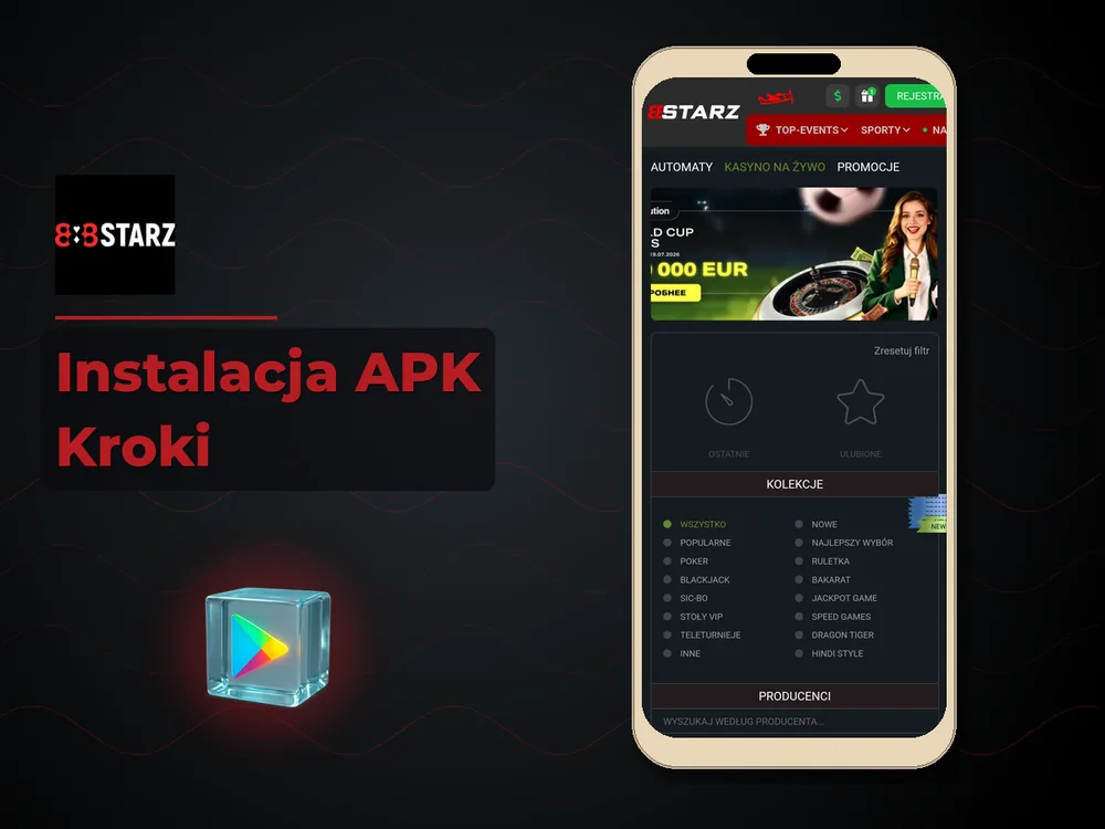 888Starz - Instalacja APK Kroki