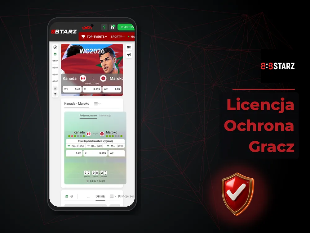 888Starz - Licencja Ochrona Gracz