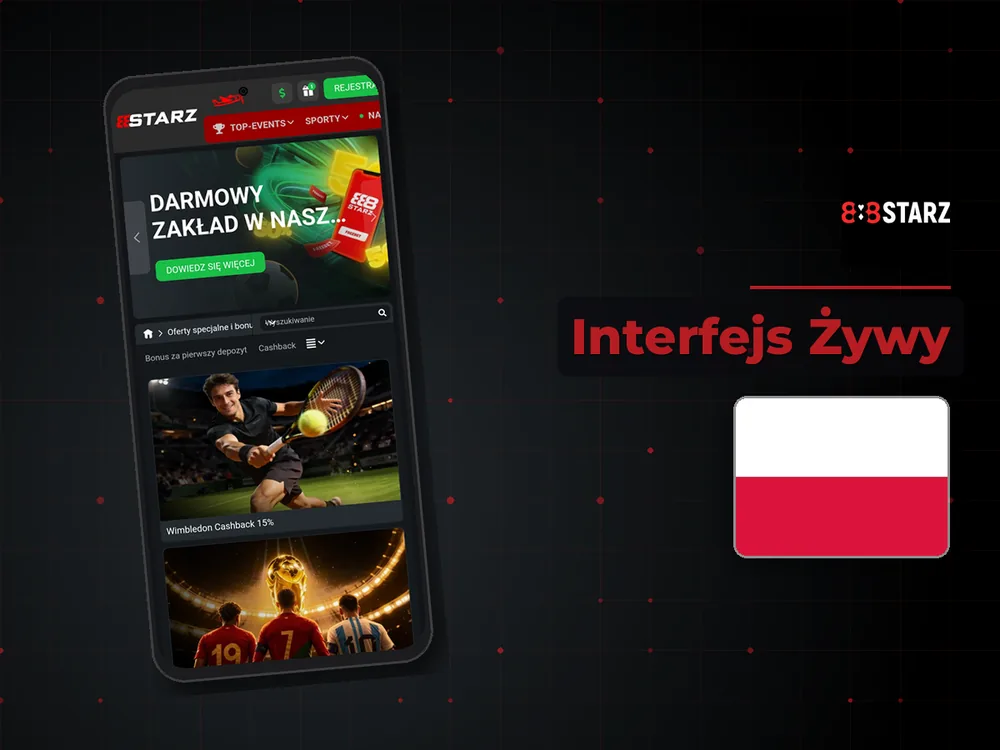 888Starz - Interfejs Żywy