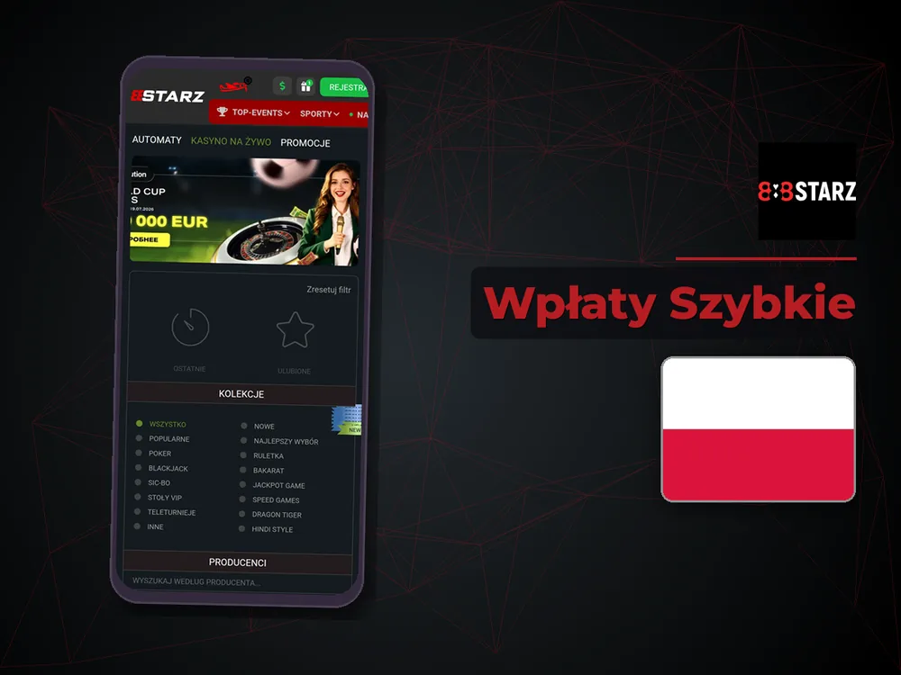 888Starz - Wpłaty Szybkie
