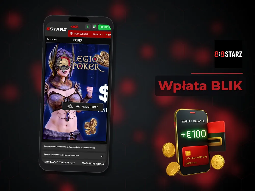 888Starz - Wpłata BLIK