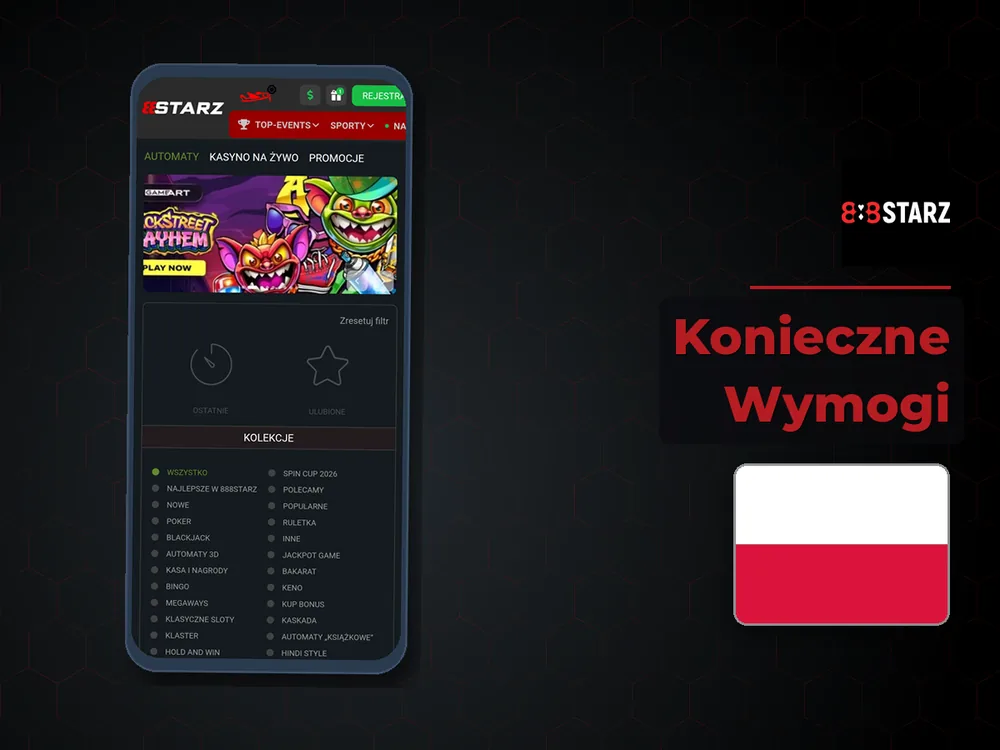 888Starz - Konieczne Wymogi