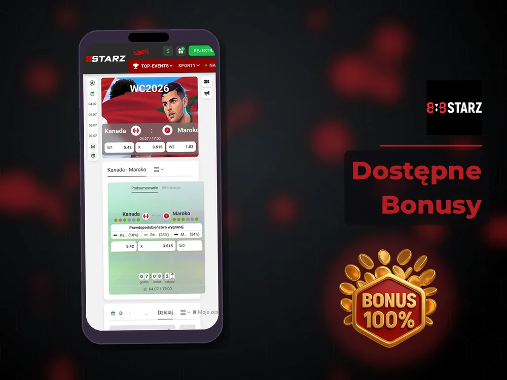 888Starz - Dostępne Bonusy