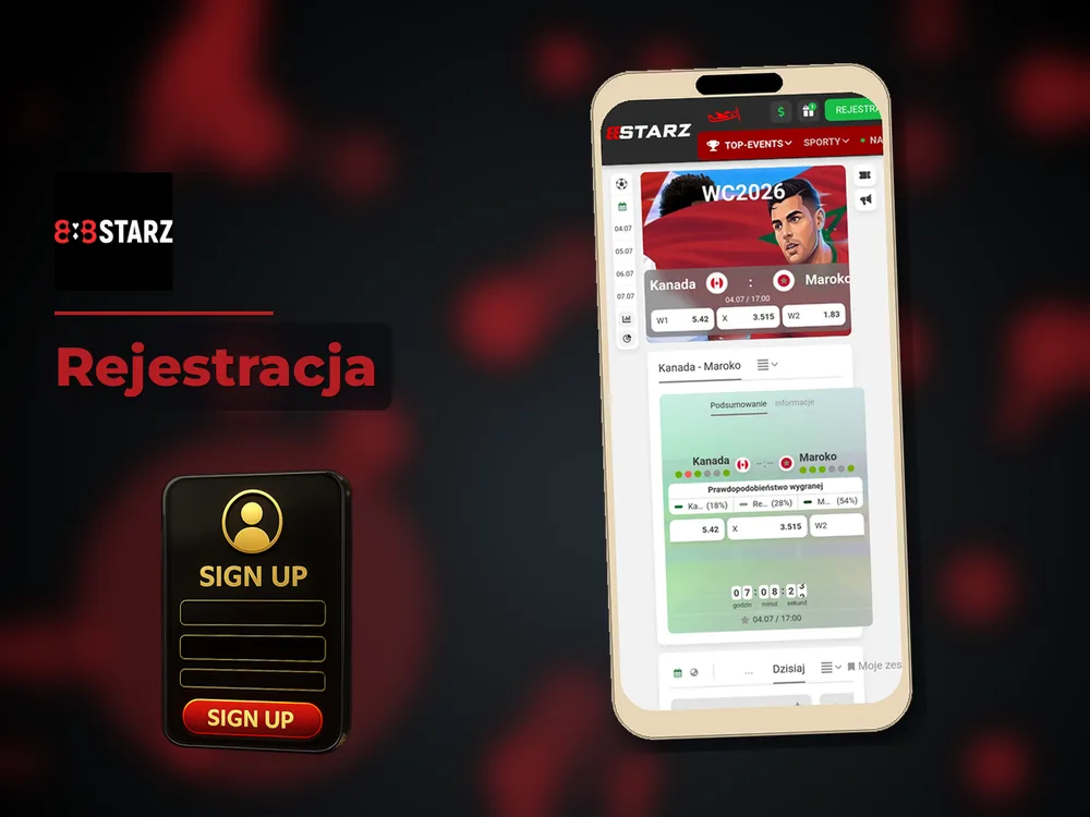 888Starz - Rejestracja